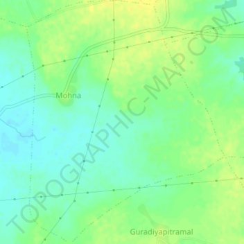 Mohna topographic map, elevation, terrain