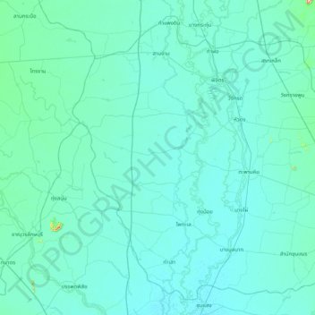 Phichit Province topographic map, elevation, terrain