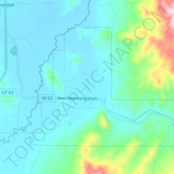 Kingston topographic map, elevation, terrain