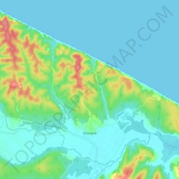 Ormanlı Mahallesi topographic map, elevation, terrain
