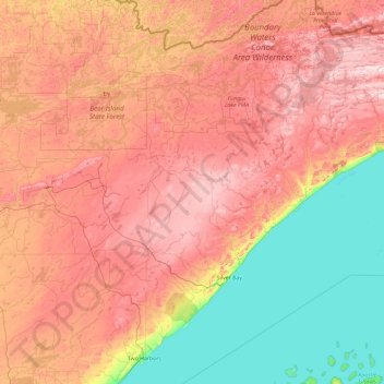 Lake County topographic map, elevation, terrain