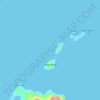 Shag Islands topographic map, elevation, terrain
