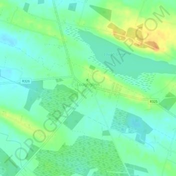 Loughglinn topographic map, elevation, terrain