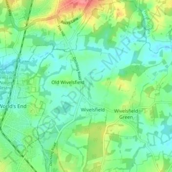 Wivelsfield topographic map, elevation, terrain