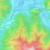 Marignac topographic map, elevation, terrain