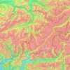 Graubünden topographic map, elevation, terrain