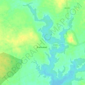 Shamshabad topographic map, elevation, terrain