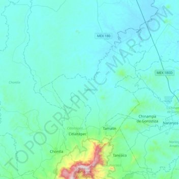 Tantima topographic map, elevation, terrain
