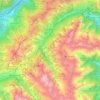 Pragelato topographic map, elevation, terrain