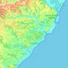 Paripueira topographic map, elevation, terrain