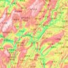 Pengshui Miao and Tujia Autonomous County topographic map, elevation, terrain