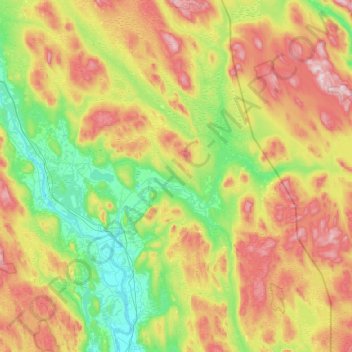 Åsnes topographic map, elevation, terrain