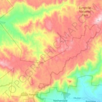 Dalrymple Heights topographic map, elevation, terrain