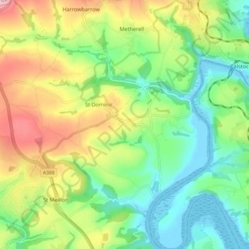 St. Dominick topographic map, elevation, terrain