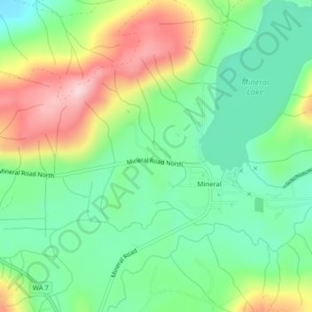 Mineral topographic map, elevation, terrain