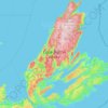 Ilha Cape Breton topographic map, elevation, terrain