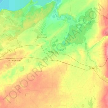 Чердаклинское городское поселение topographic map, elevation, terrain