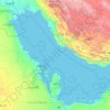 Persian Gulf topographic map, elevation, terrain