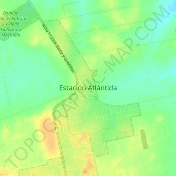 Estación Atlántida topographic map, elevation, terrain