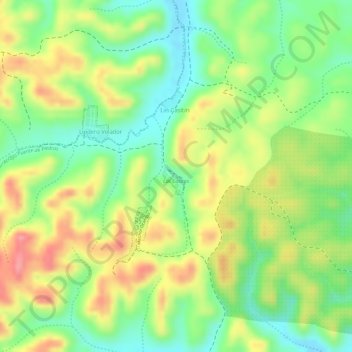 Las Casitas topographic map, elevation, terrain