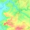 Welford topographic map, elevation, terrain