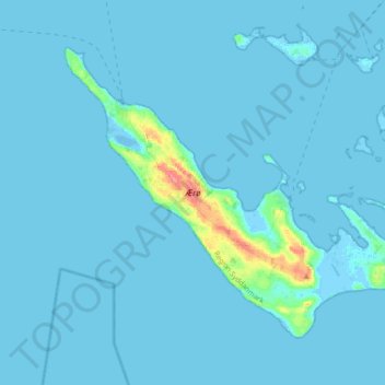 Ærø Municipality topographic map, elevation, terrain