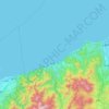 Itoigawa topographic map, elevation, terrain