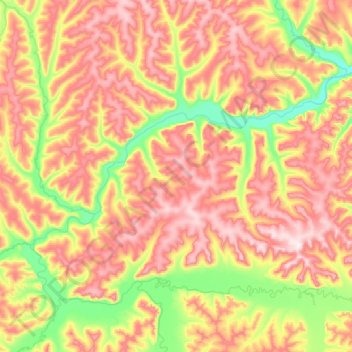 Aim River topographic map, elevation, terrain
