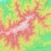 Mount Taibai topographic map, elevation, terrain