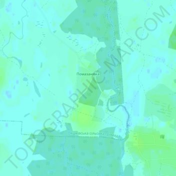 Pomazanivka topographic map, elevation, terrain