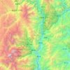 Luding County topographic map, elevation, terrain