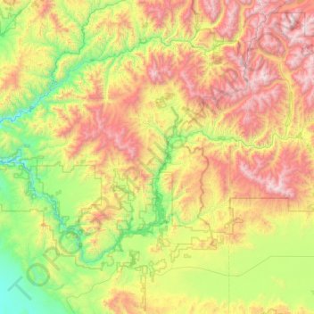 South Fork Boise River topographic map, elevation, terrain