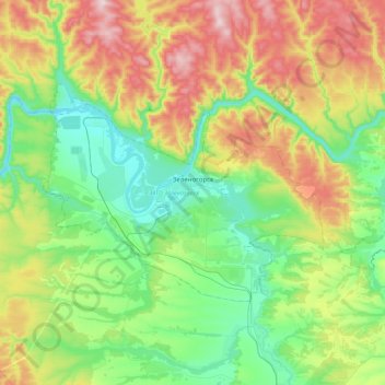 Zelenogorsk topographic map, elevation, terrain