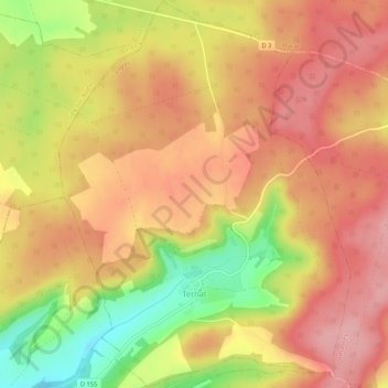 Ternat topographic map, elevation, terrain