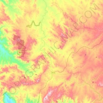 Bendemeer topographic map, elevation, terrain