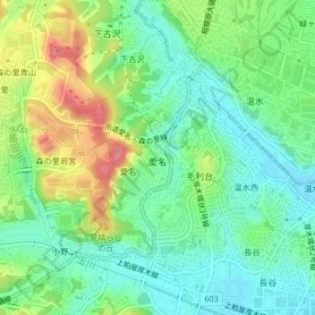 Aina topographic map, elevation, terrain