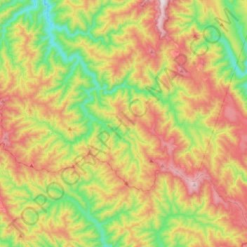 Woods Point topographic map, elevation, terrain