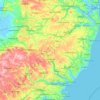 Suffolk topographic map, elevation, terrain