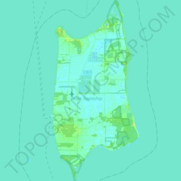 Pelee Island topographic map, elevation, terrain