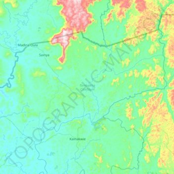 Tambakha Chiefdom topographic map, elevation, terrain