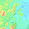 Telupid topographic map, elevation, terrain