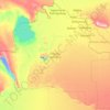Daşoguz Region topographic map, elevation, terrain