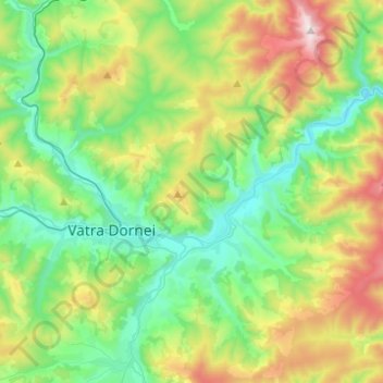 Dorna-Arini topographic map, elevation, terrain