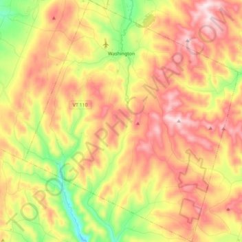 Washington topographic map, elevation, terrain