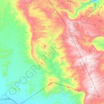 Wadi Bani Khalid topographic map, elevation, terrain