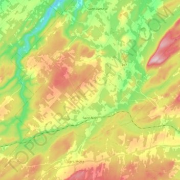 Saint-Noël topographic map, elevation, terrain