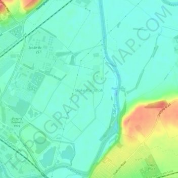Stoke Bardolph topographic map, elevation, terrain