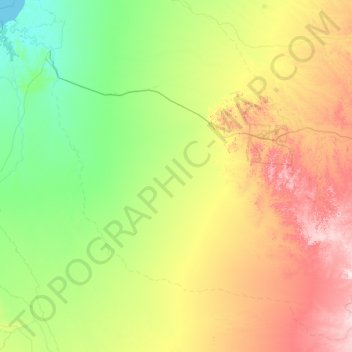 Croydon Shire topographic map, elevation, terrain