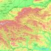 Shangluo topographic map, elevation, terrain