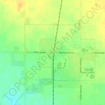 Gilbert topographic map, elevation, terrain